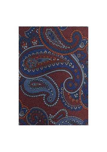 Cravata ascot burgund paisley de lux matase pura